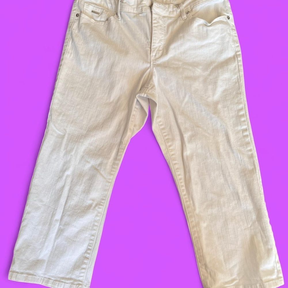 Nine West Cream Capri Jeans